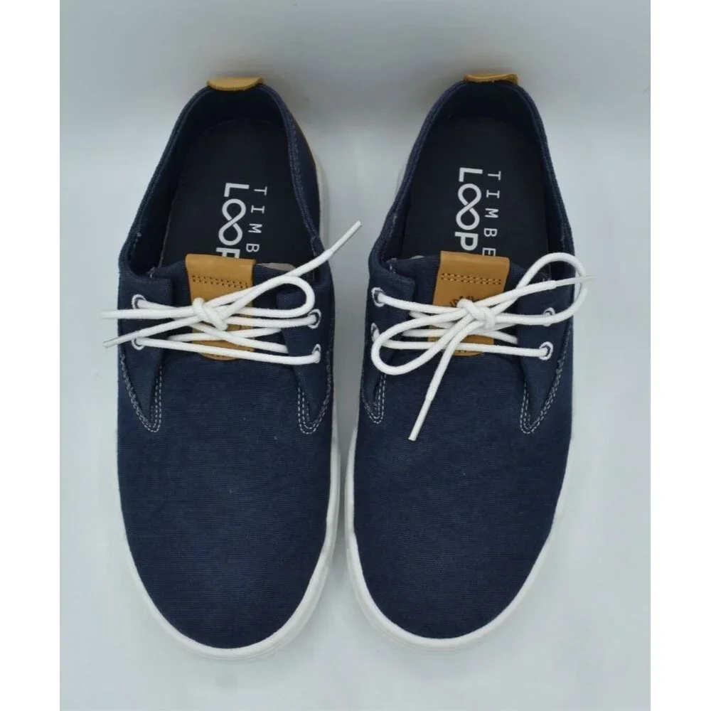 Timberland Mens Size 12 Timberloop Go Roam Dark Blue Canvas Low Sneakers‎